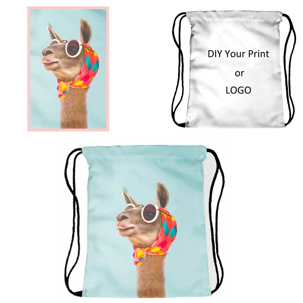 Bolso con cordón de impresión personalizada