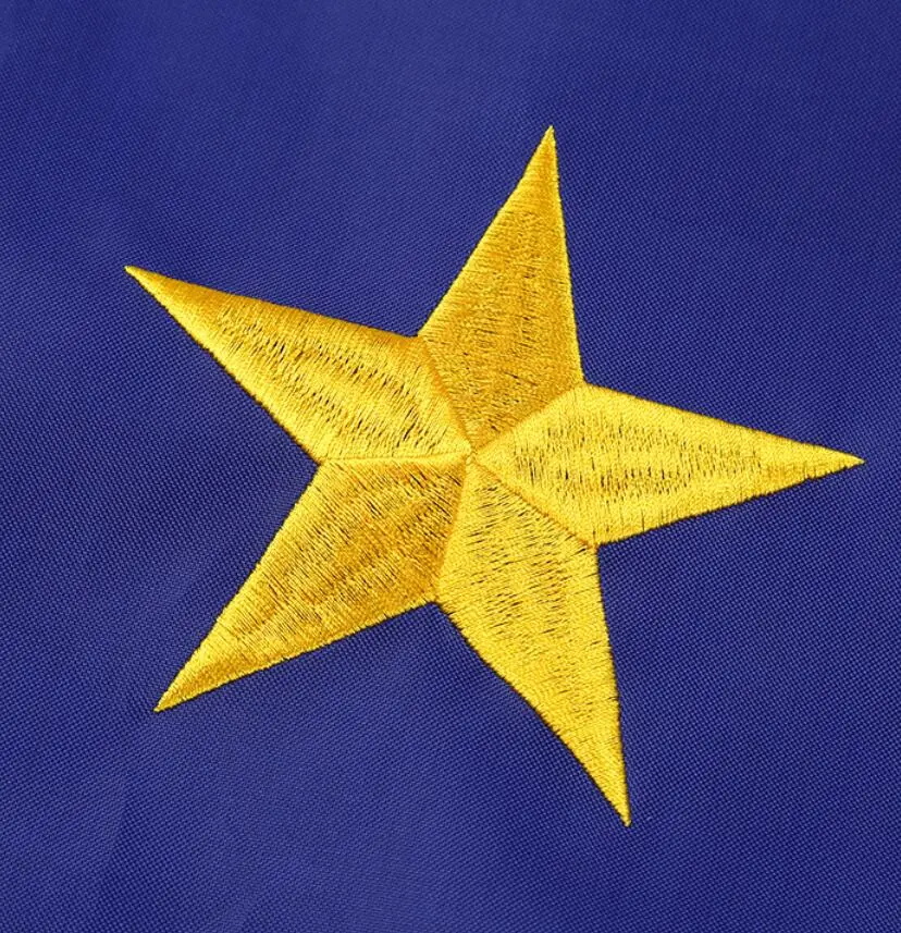 Bordado de la bandera de la Unión Europea