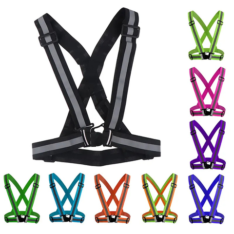 Chaleco reflectante de seguridad para correr en bicicleta