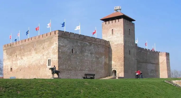 Castillo cola de golondrina banderas